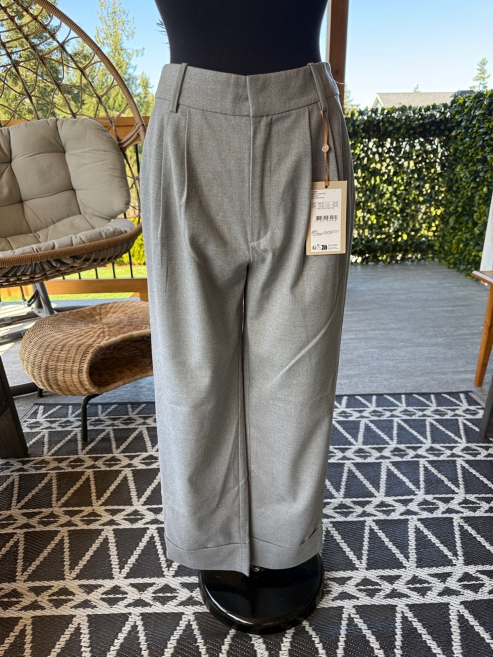 Mos Mosh | Caia Pants in Sharkskin - Ankle Length